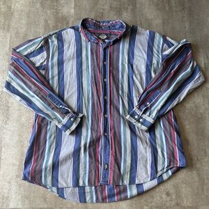 VTG Levi’s Dockers Button Down Shirt Vertical Stripe